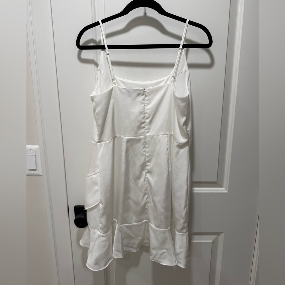 Lulu's White Ruffle Mini Dress - Picture 4 of 4